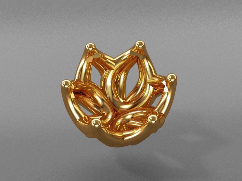 solitaire ring head lotus shape engagement stud earrings package 3D print model_7
