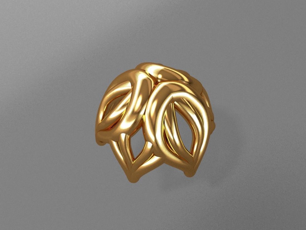 solitaire ring head lotus shape engagement stud earrings package 3D print model_2