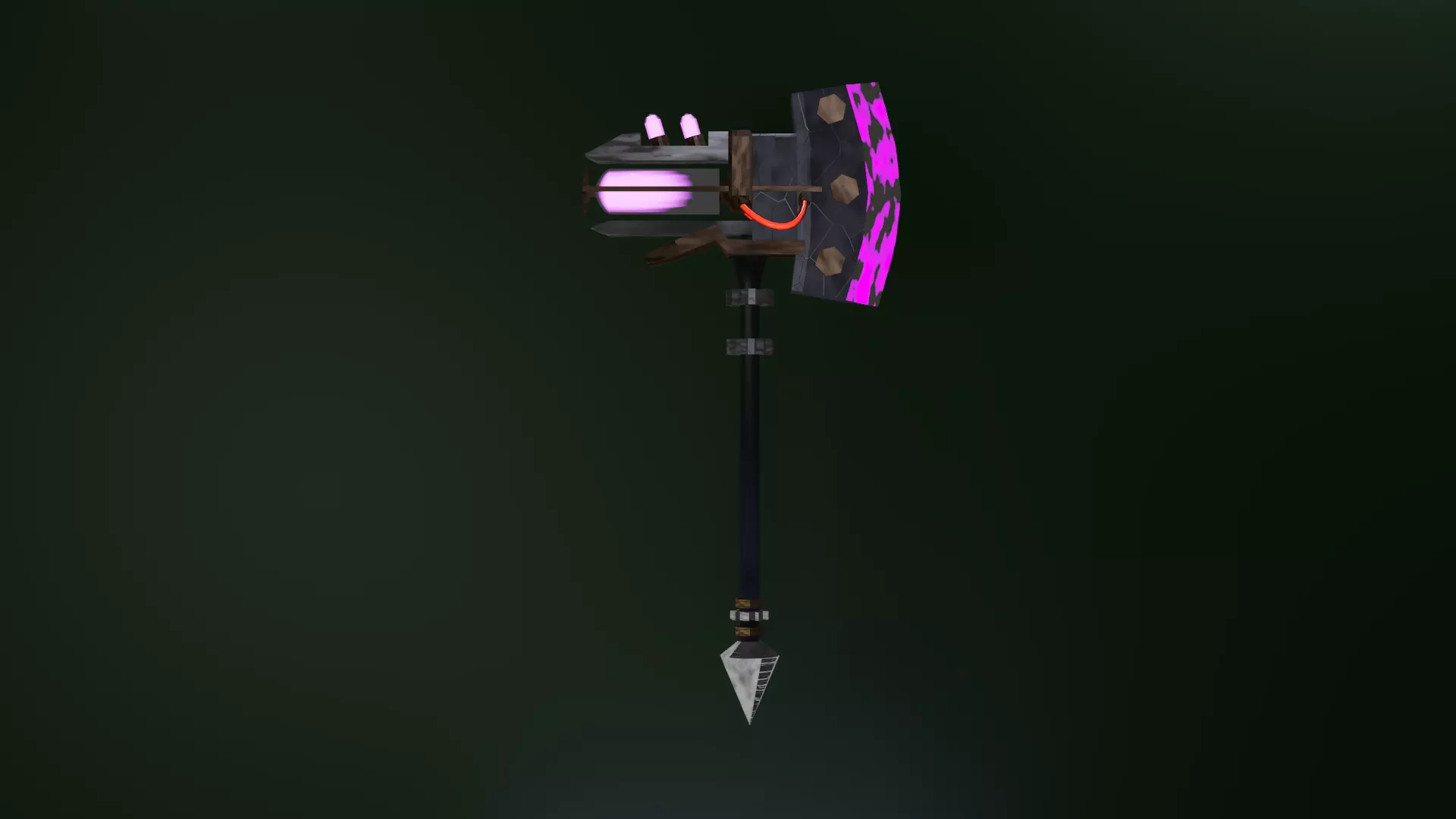 Steampunk axe Free low-poly 3D model
