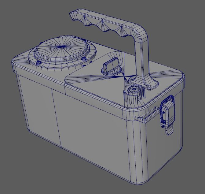 Radiation Meter Low-poly 3D model_7