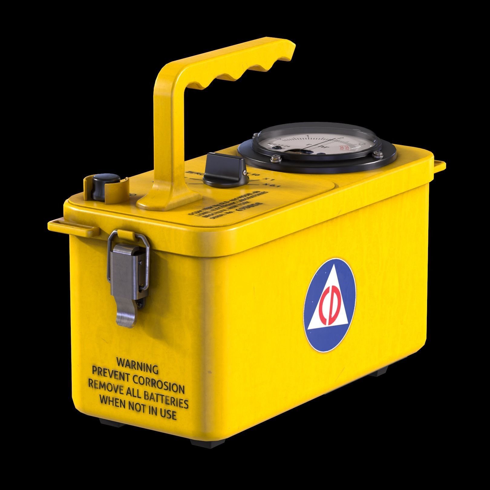 Radiation Meter Low-poly 3D model_3