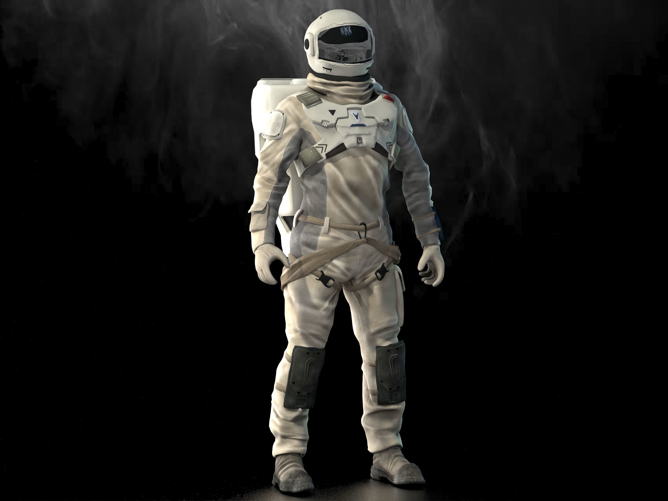 Astronaut from Silent Sea Low-poly 3D model_8