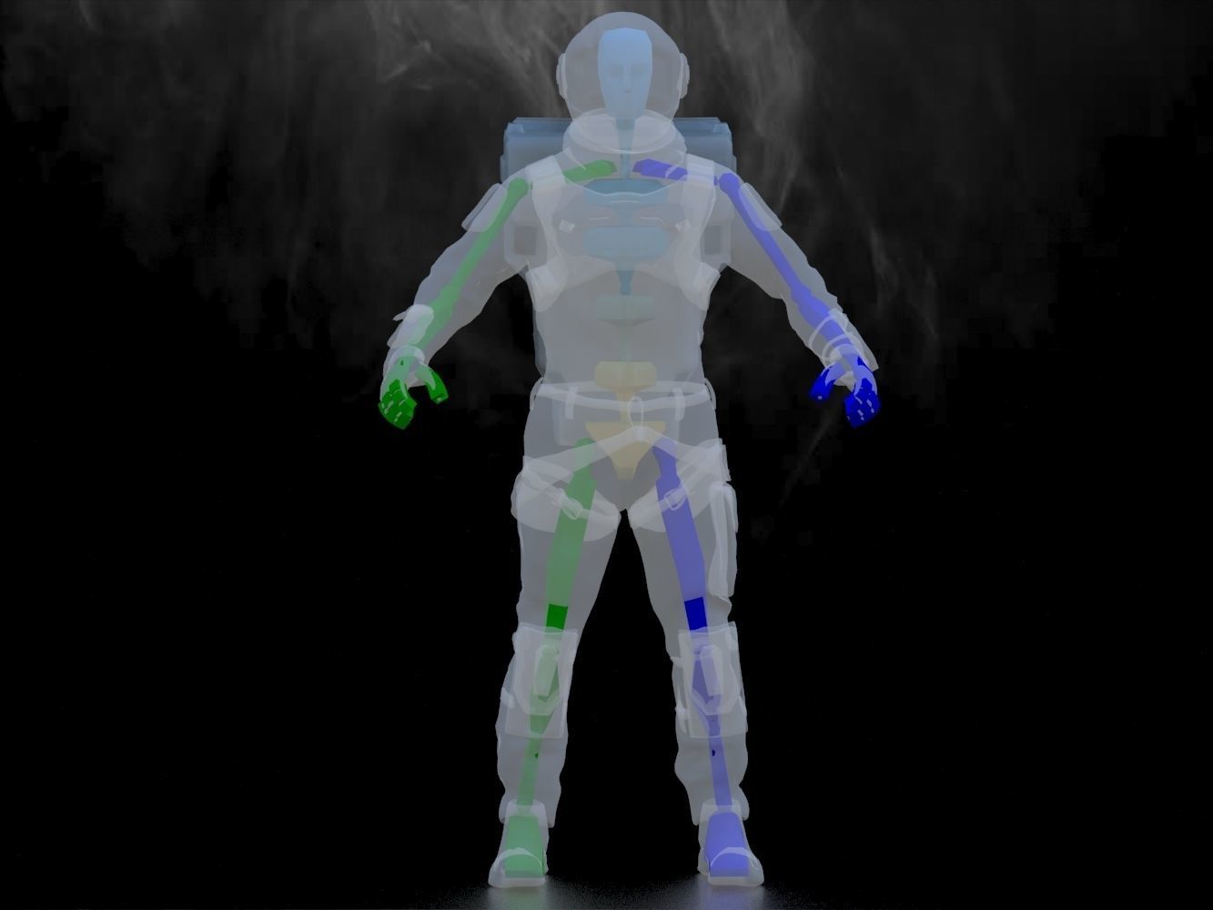 Astronaut from Silent Sea Low-poly 3D model_9