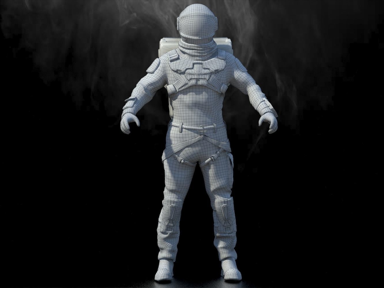 Astronaut from Silent Sea Low-poly 3D model_10