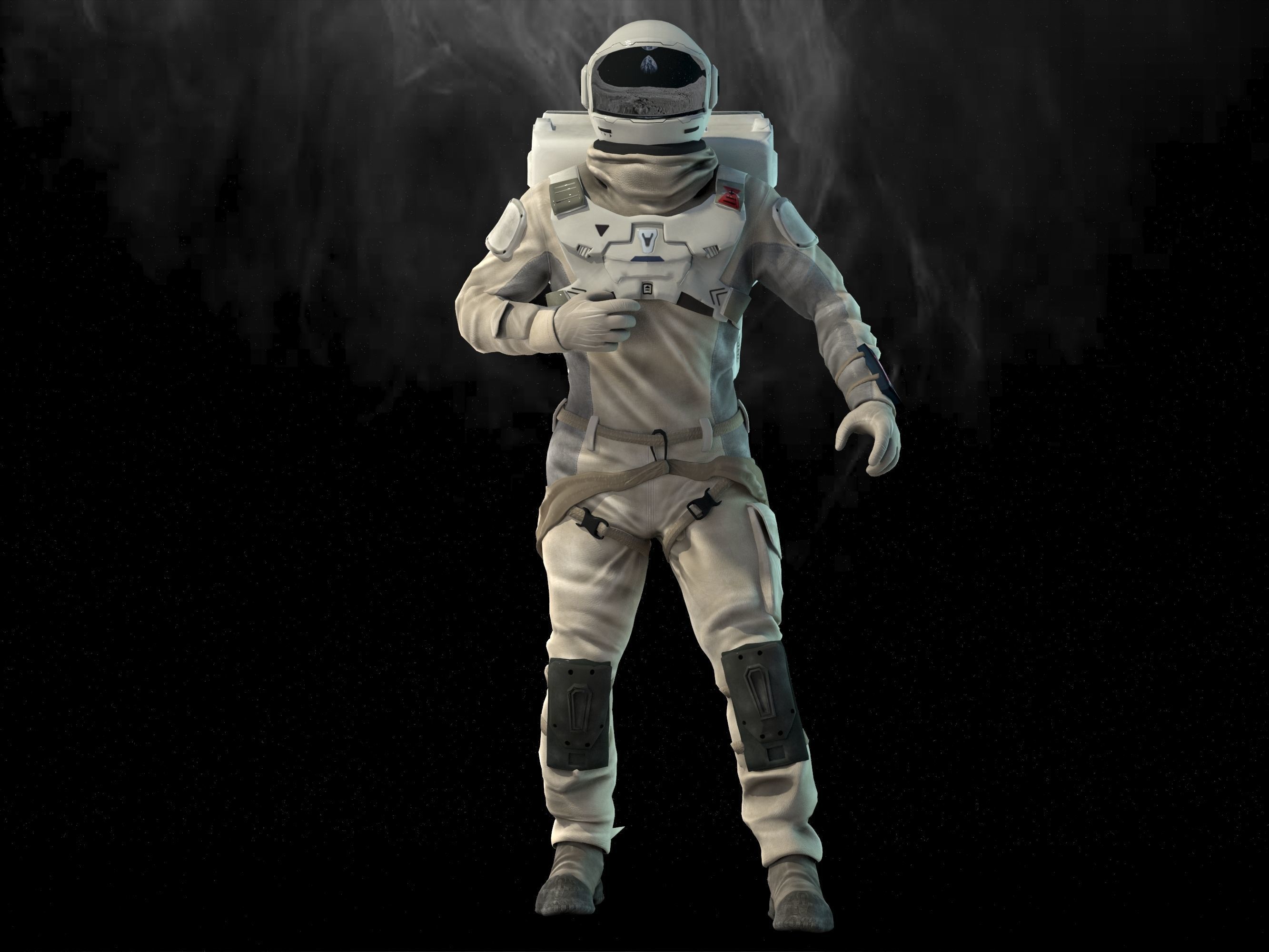 Astronaut from Silent Sea Low-poly 3D model_6