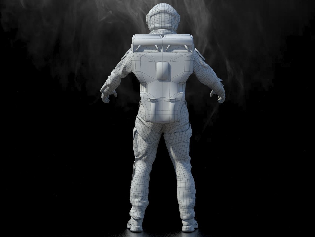 Astronaut from Silent Sea Low-poly 3D model_11