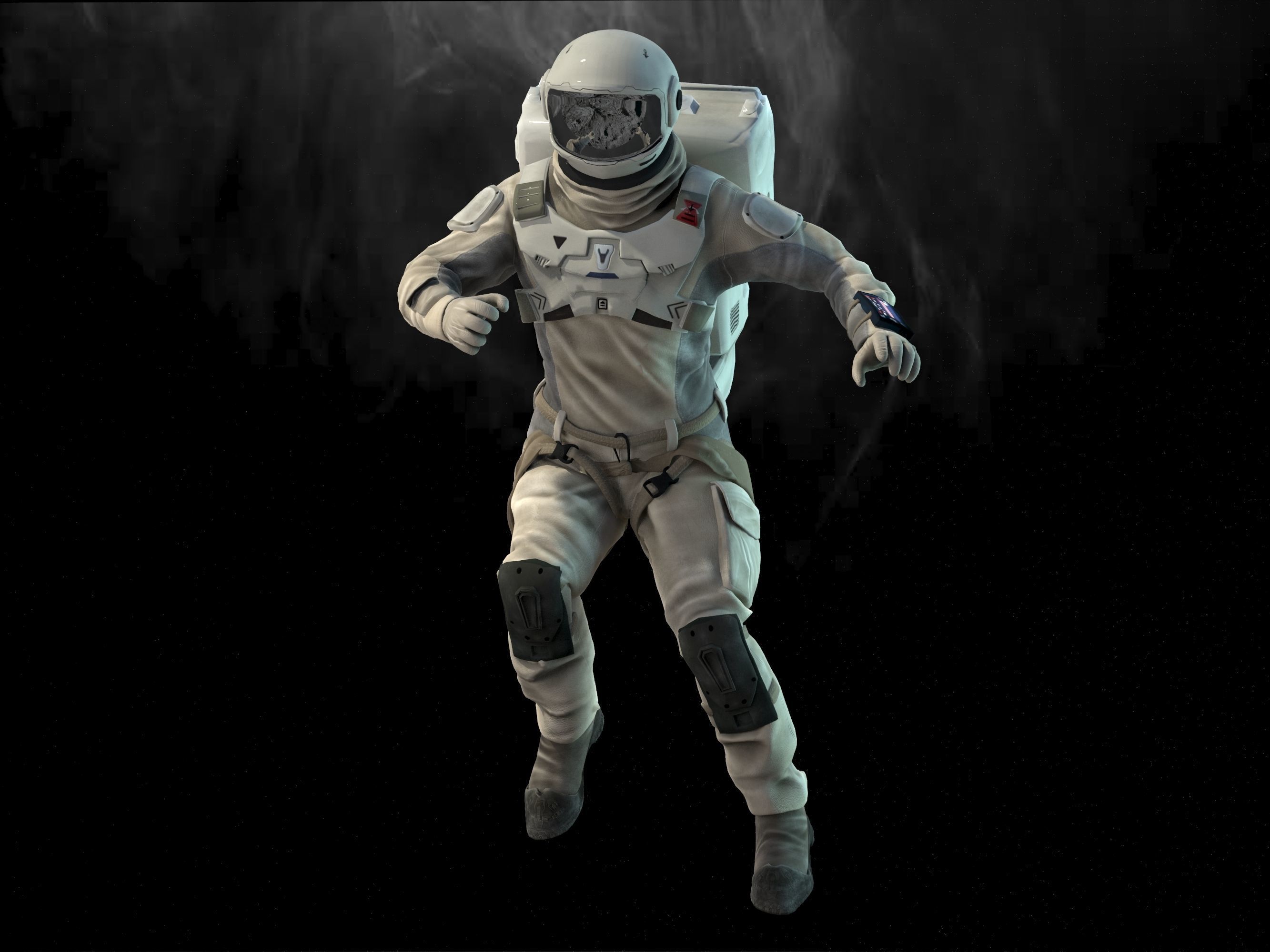 Astronaut from Silent Sea Low-poly 3D model_3