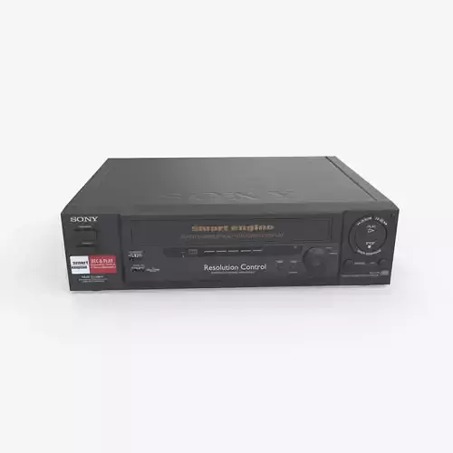 Sony VHS Video Player Low-poly 3D model
