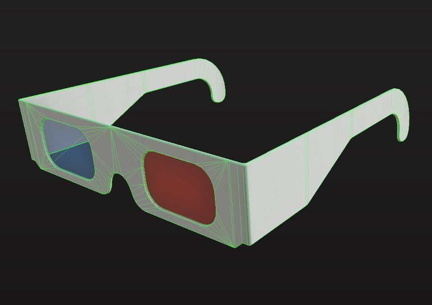 3D Glasses Low-poly 3D model_5