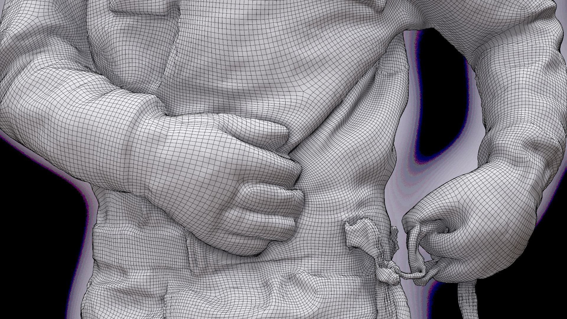 Cleaned 3D scan Sam Atkins Fireman Standing 3D model_17