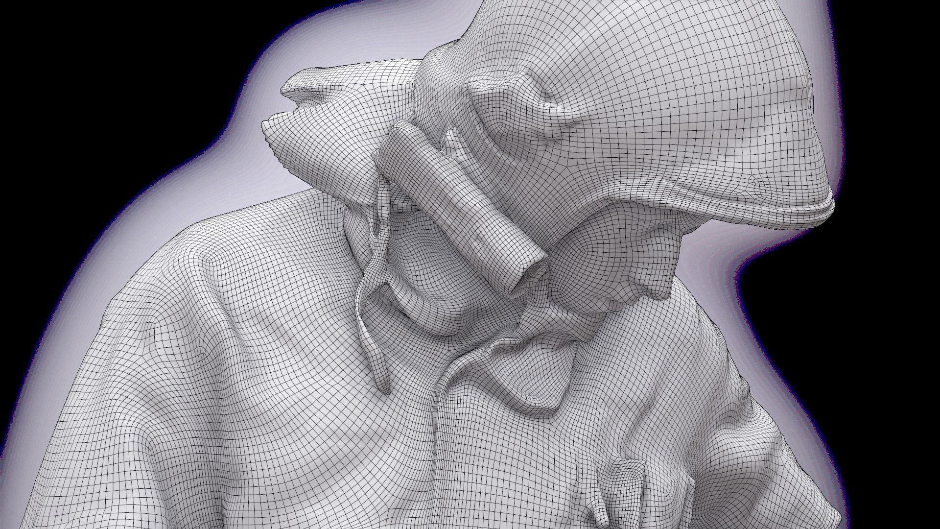 Cleaned 3D scan Sam Atkins Fireman Standing 3D model_15