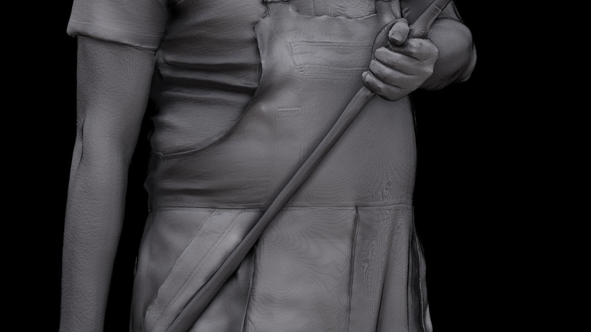 Cleaned 3D scan Agustin Wilkerson Painter Standing 3D model_14