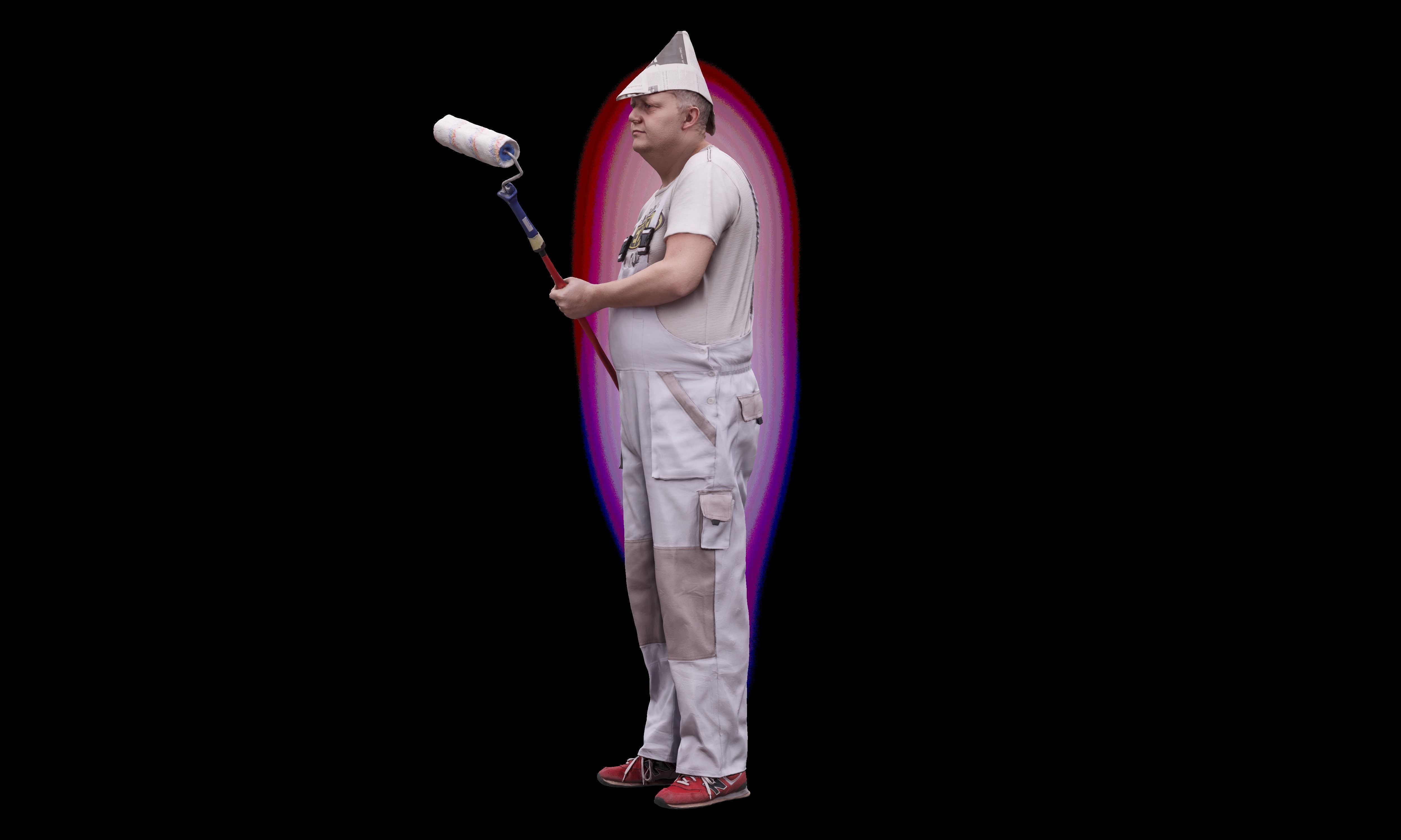 Cleaned 3D scan Agustin Wilkerson Painter Standing 3D model_1