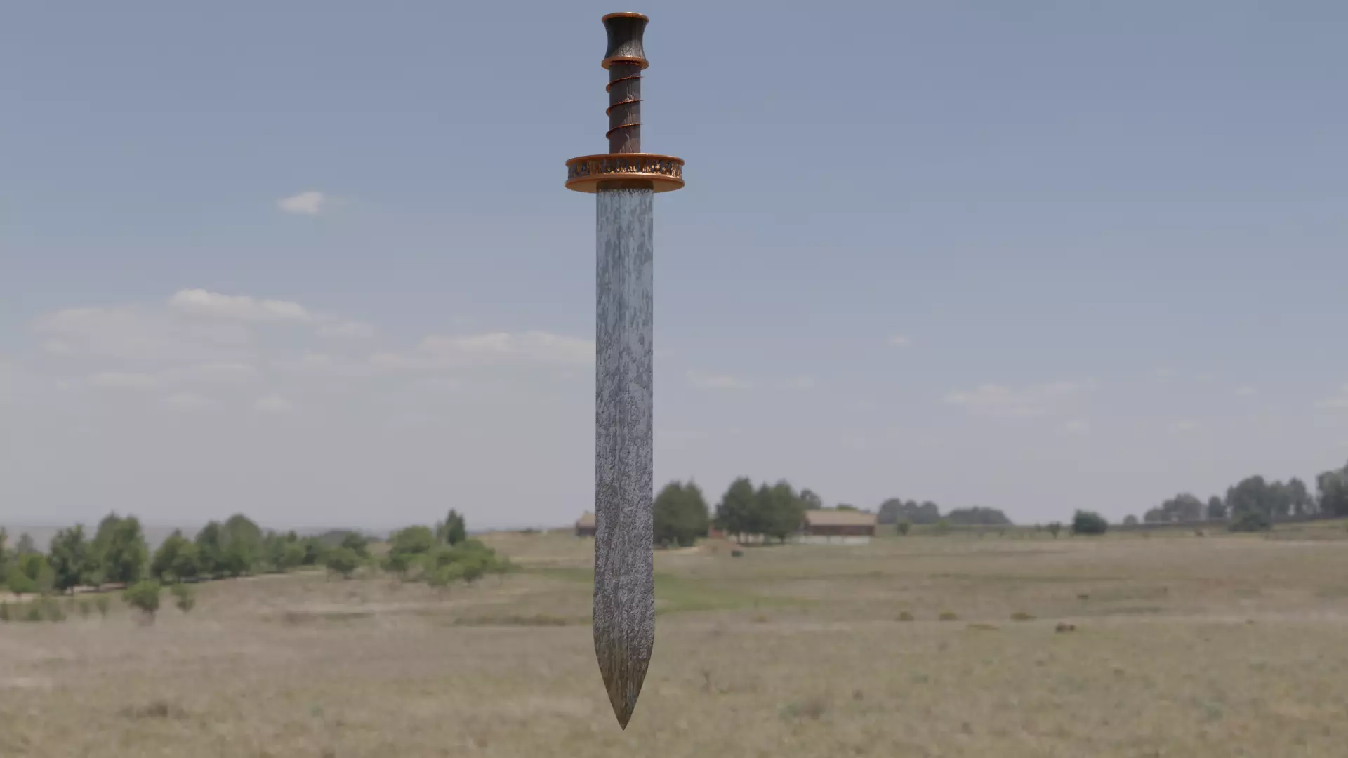 A sword in sky Free 3D model