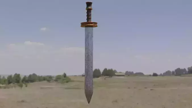 A sword in sky Free 3D model