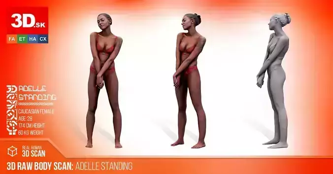  FREE Cleaned 3D Scan Adelle Sabelle Underwear 