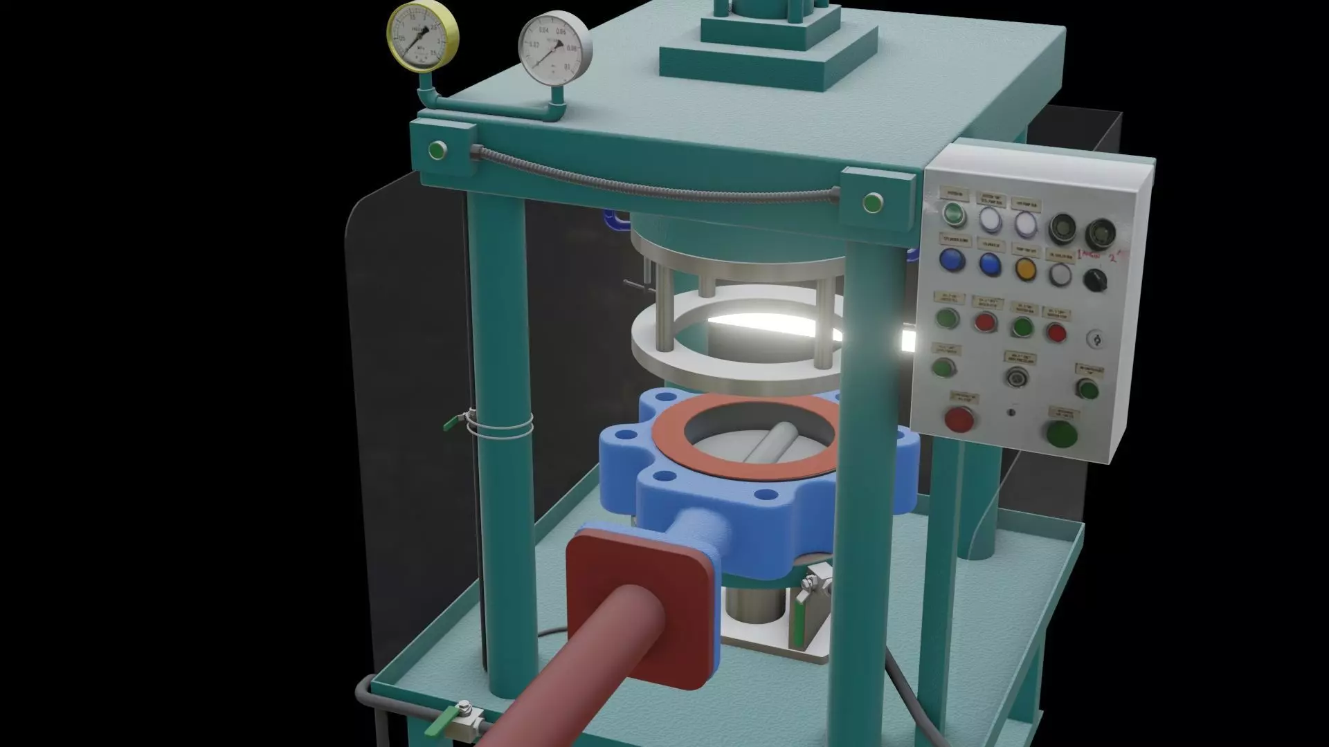 Butterfly Valve 3D model_0