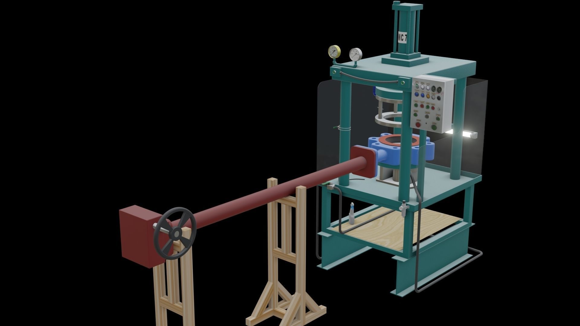 Butterfly Valve 3D model_2