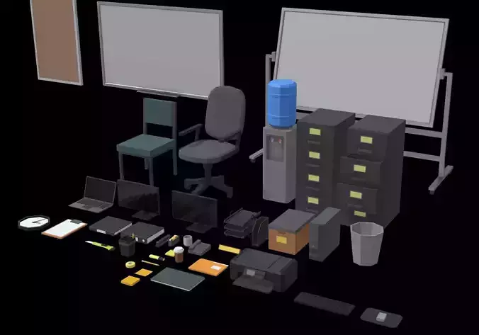 Low Poly Office Pack
