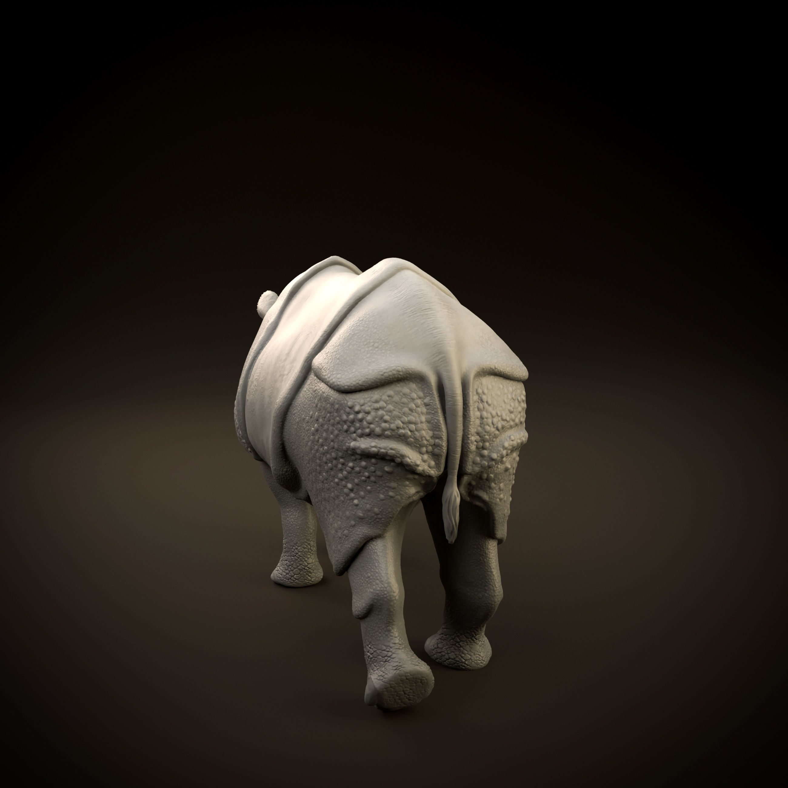 Indian rhinoceros intended for 3D printing 3D print model_9