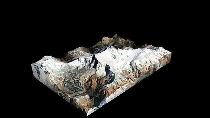 Annapurna II Mountain Low-poly 3D model