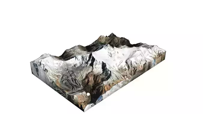Annapurna II Mountain Low-poly 3D model