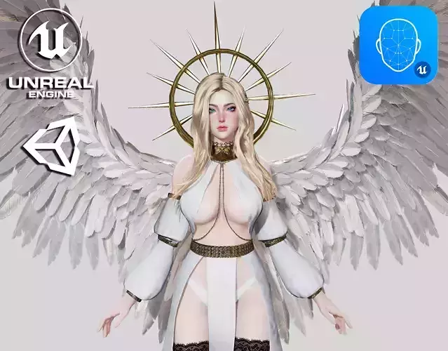Angelica - Game Ready Low-poly 3D model