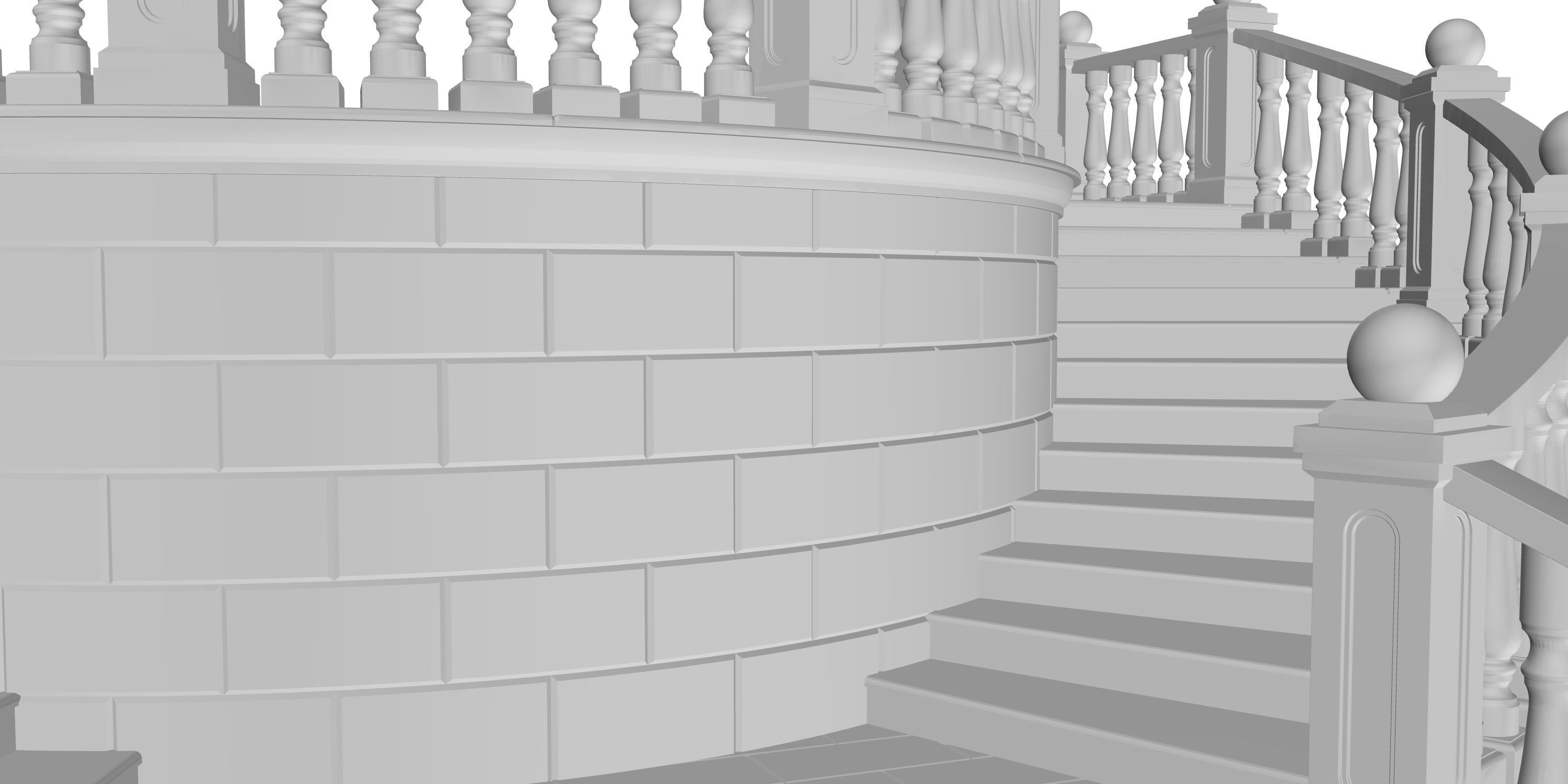 Entrance stair 3D print model_15