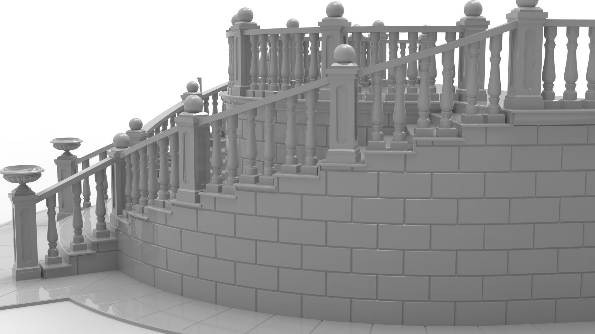 Entrance stair 3D print model_23