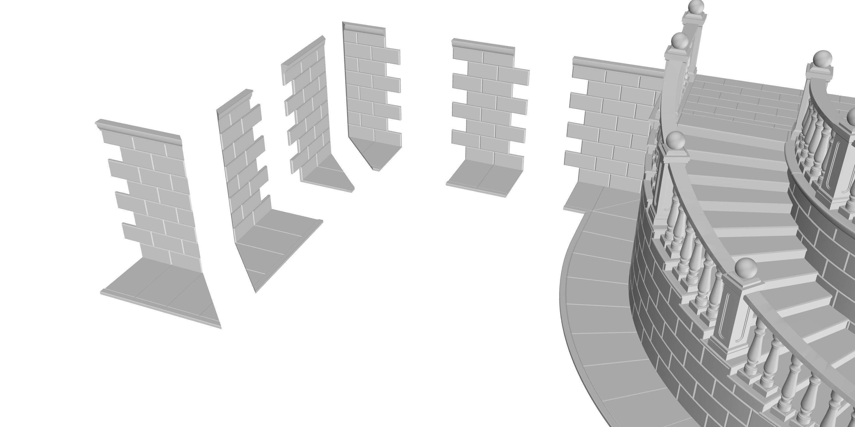 Entrance stair 3D print model_16