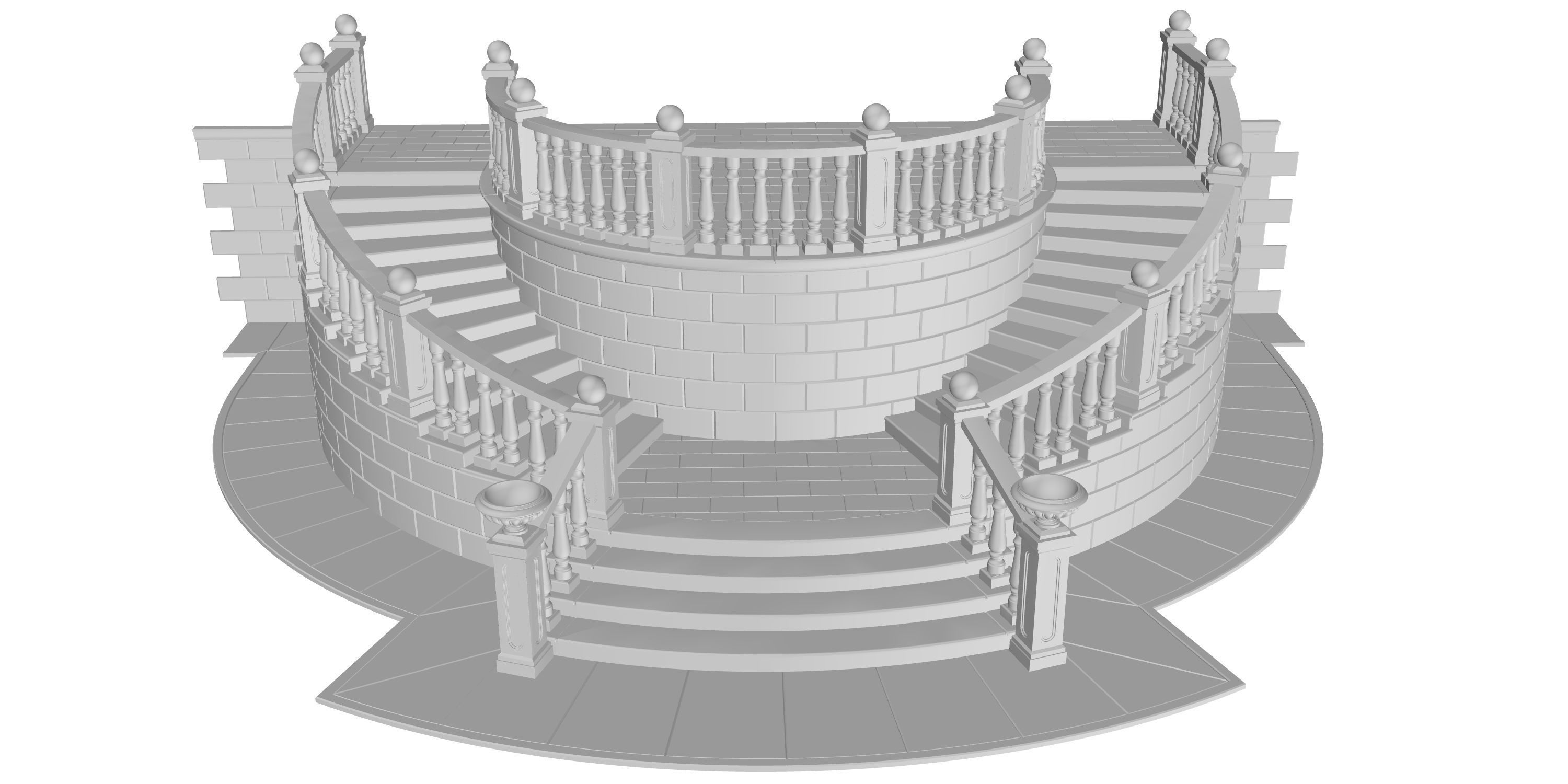Entrance stair 3D print model_17