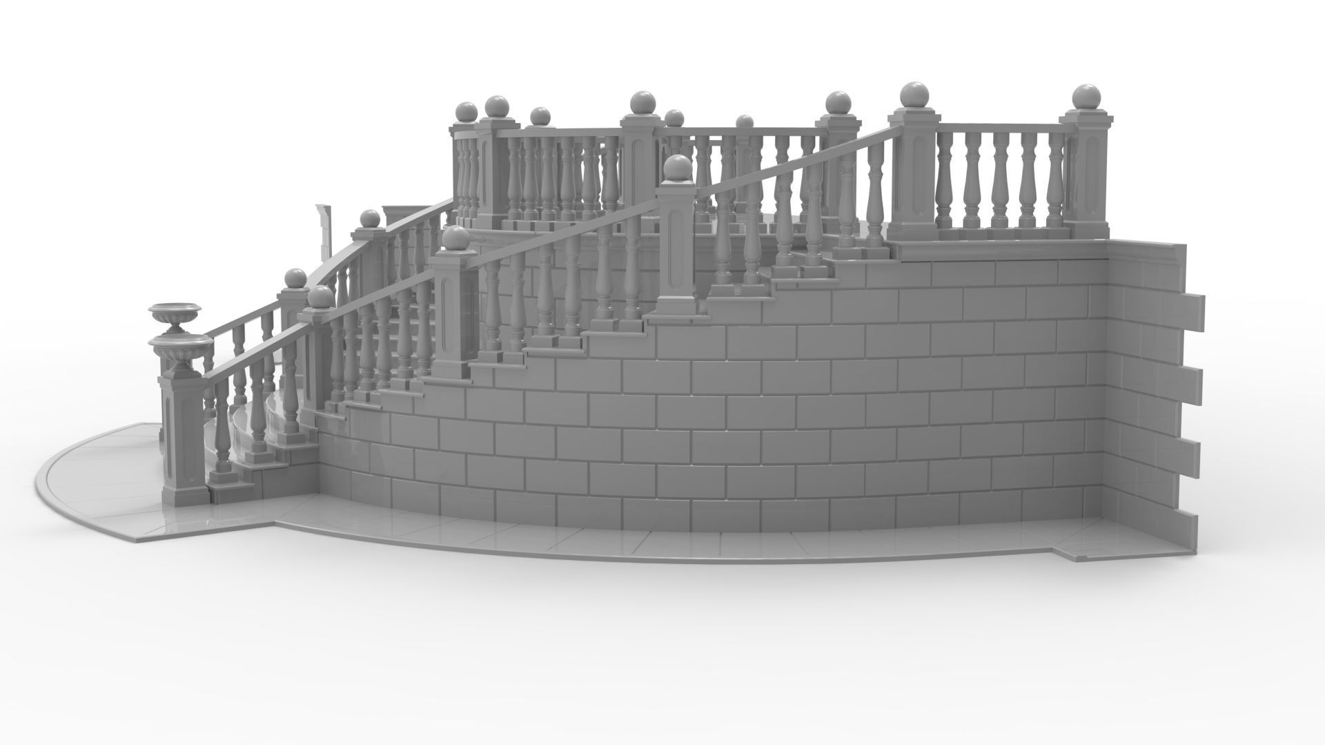 Entrance stair 3D print model_24