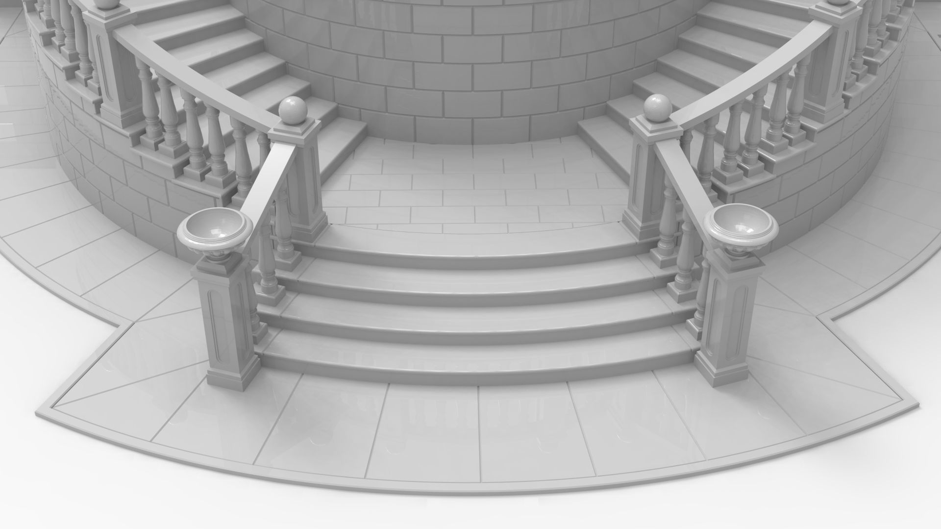 Entrance stair 3D print model_19