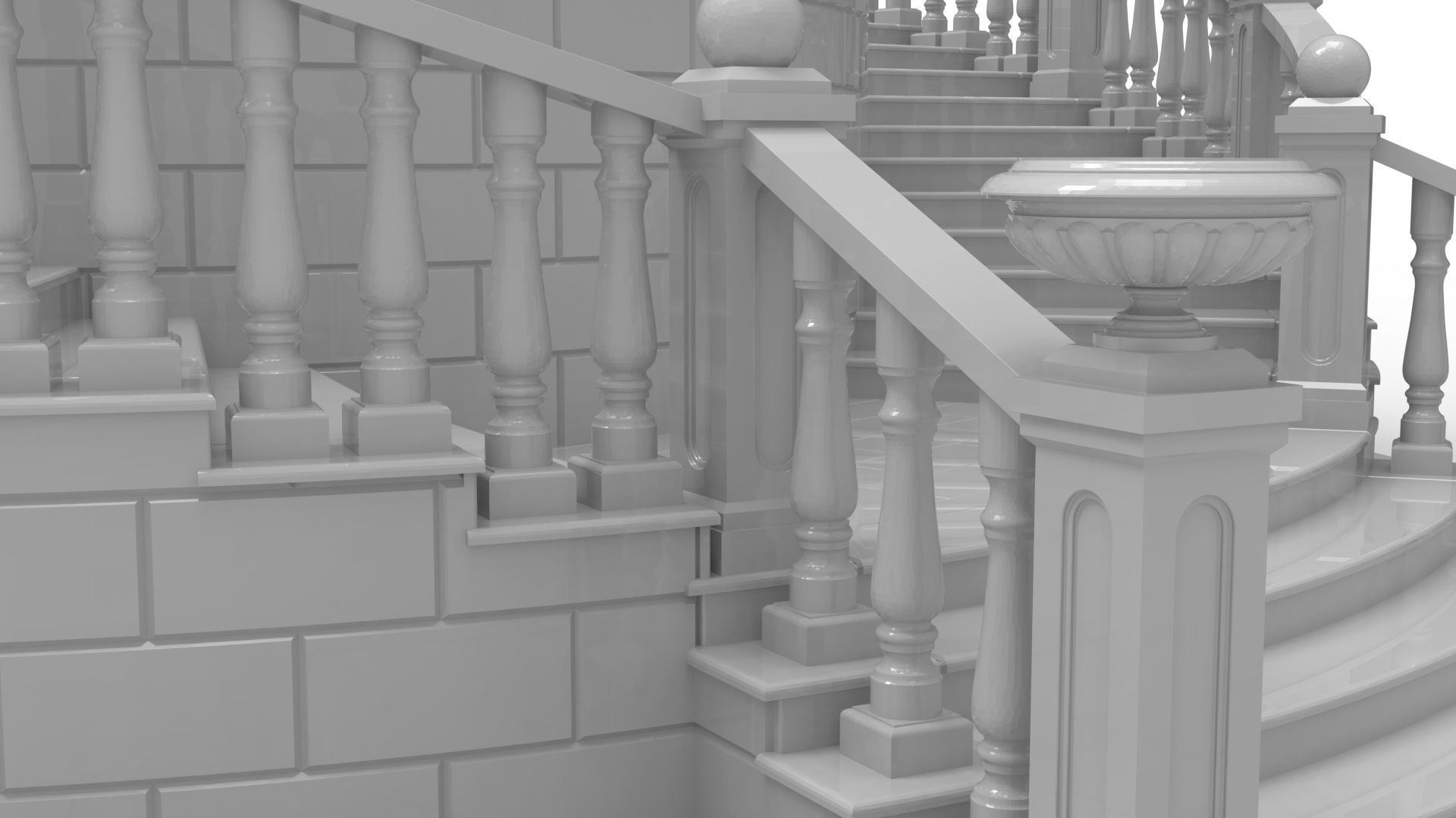 Entrance stair 3D print model_13