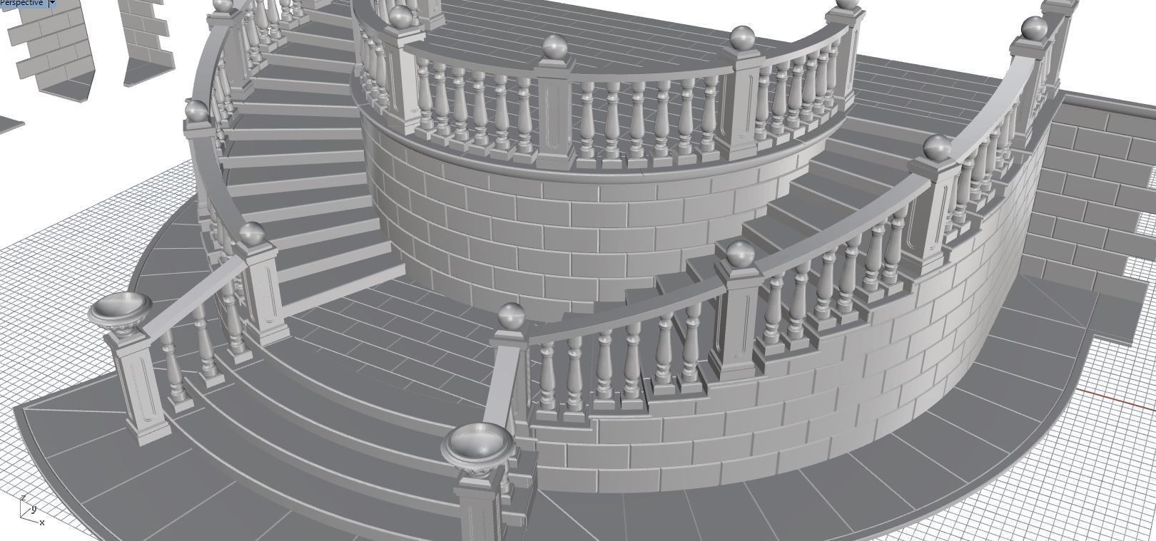 Entrance stair 3D print model_11