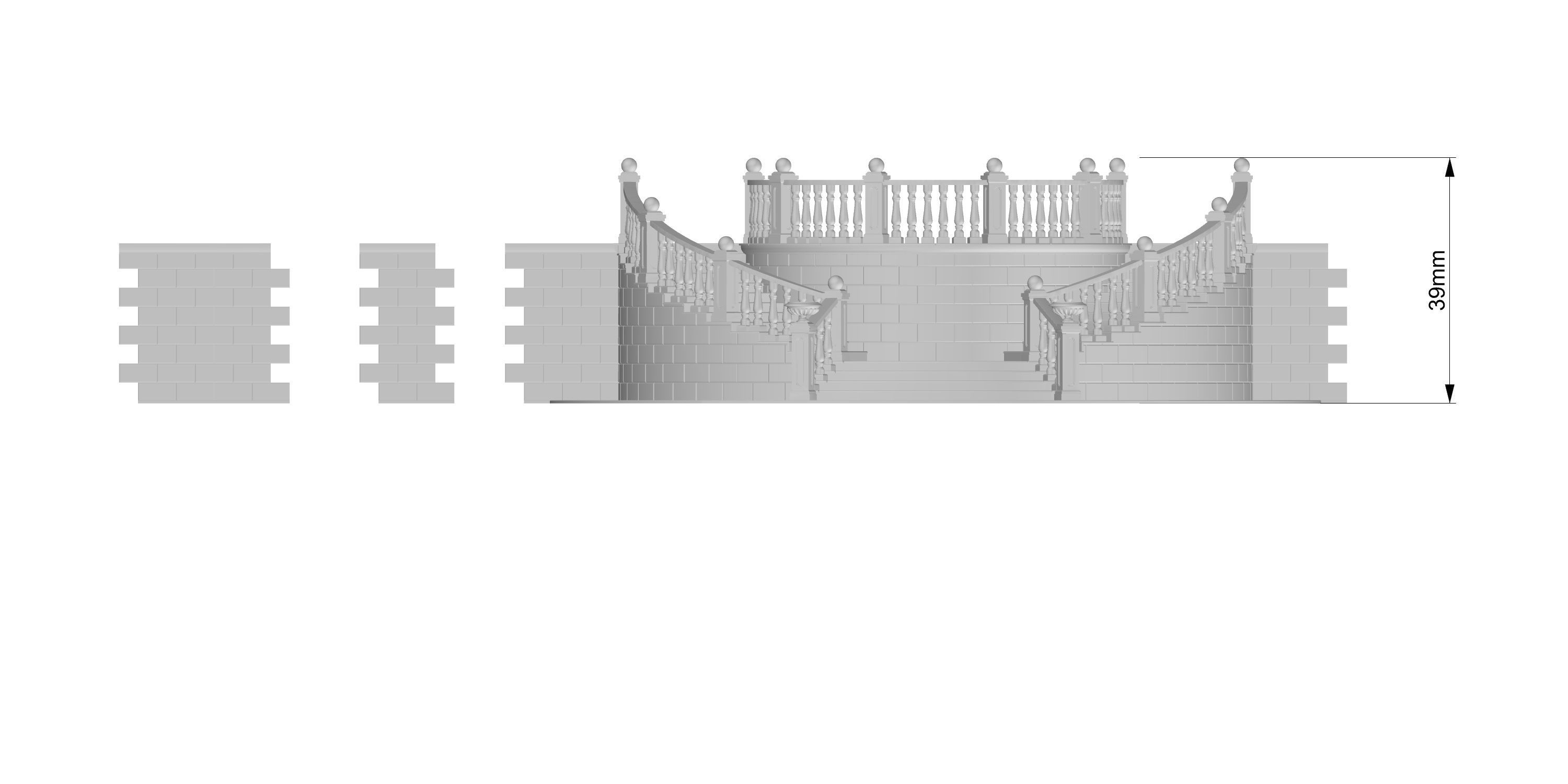 Entrance stair 3D print model_5