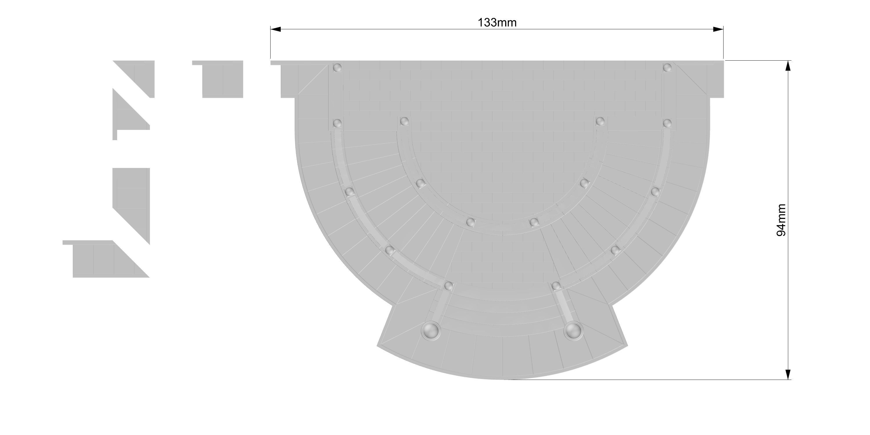 Entrance stair 3D print model_3