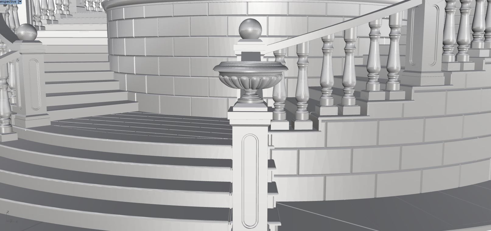 Entrance stair 3D print model_10