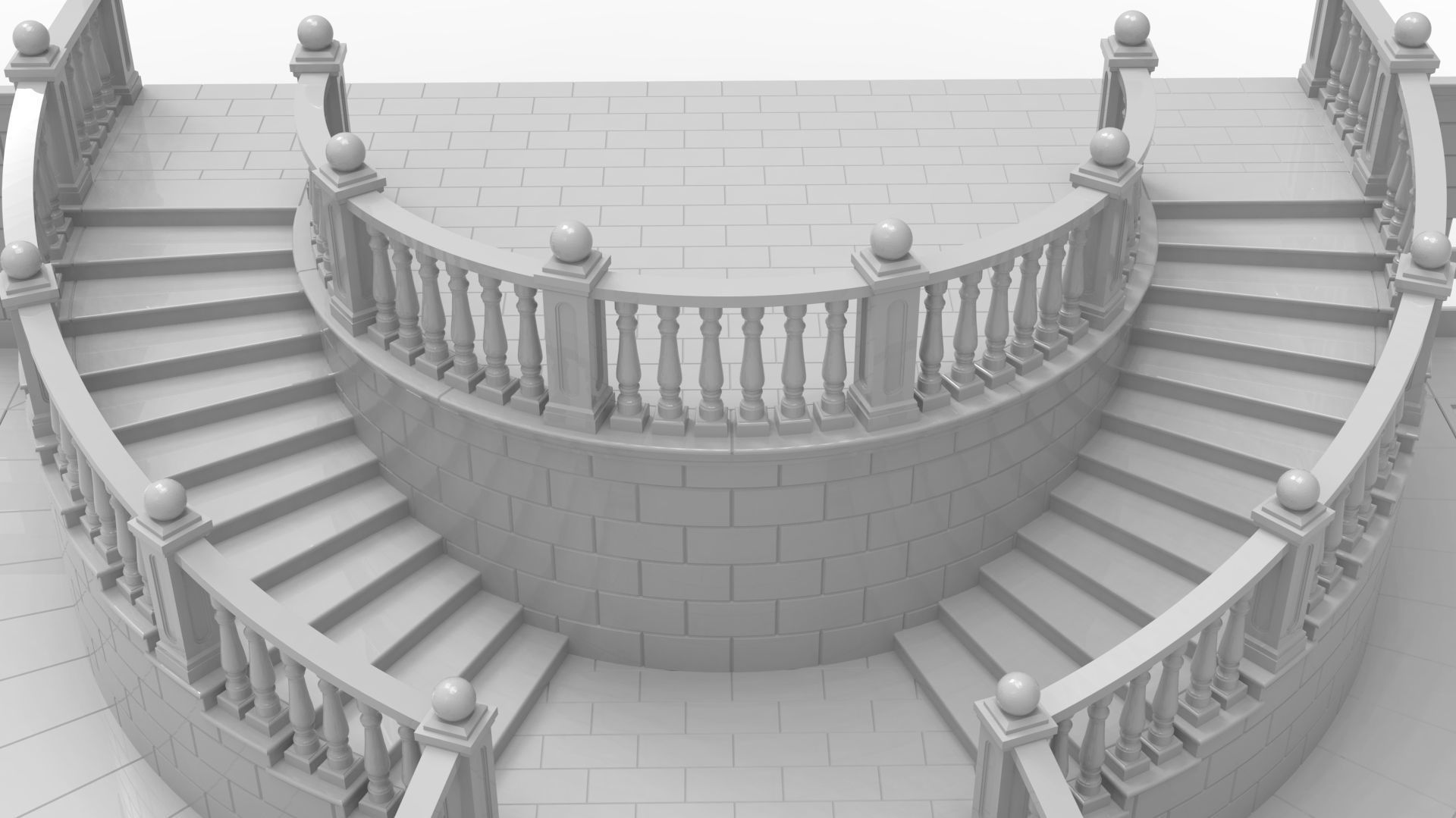 Entrance stair 3D print model_20