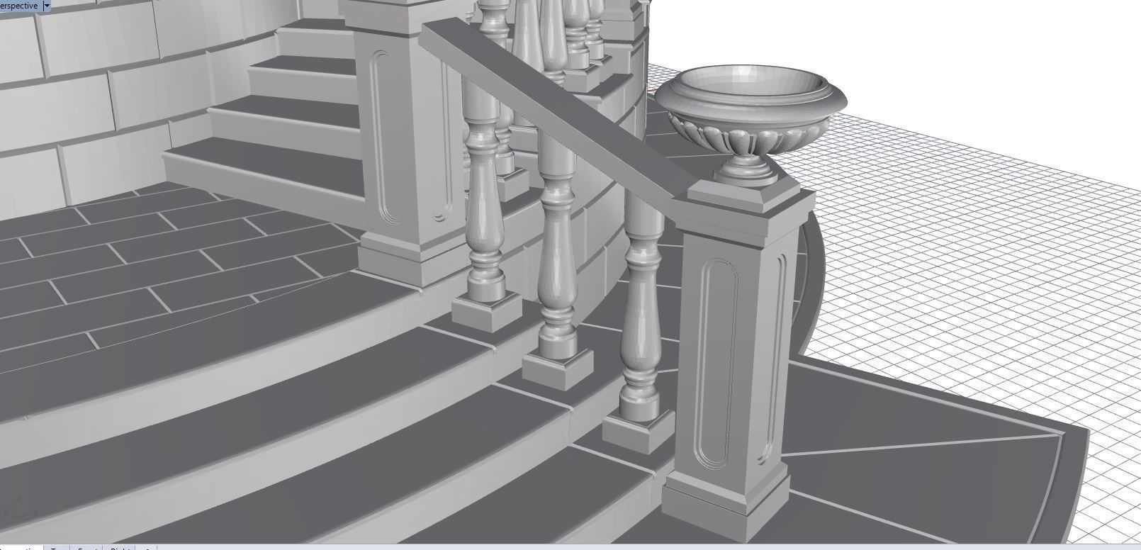 Entrance stair 3D print model_8