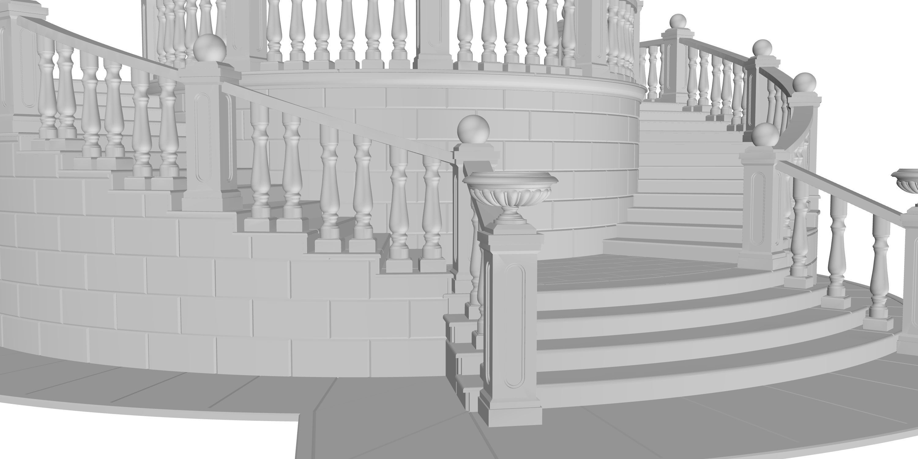 Entrance stair 3D print model_14