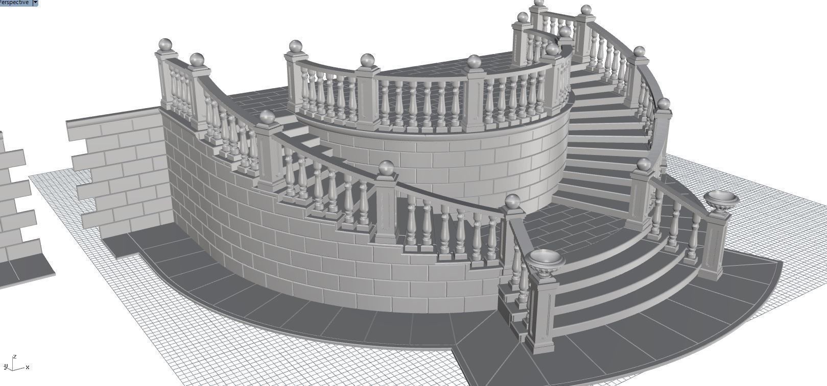 Entrance stair 3D print model_18
