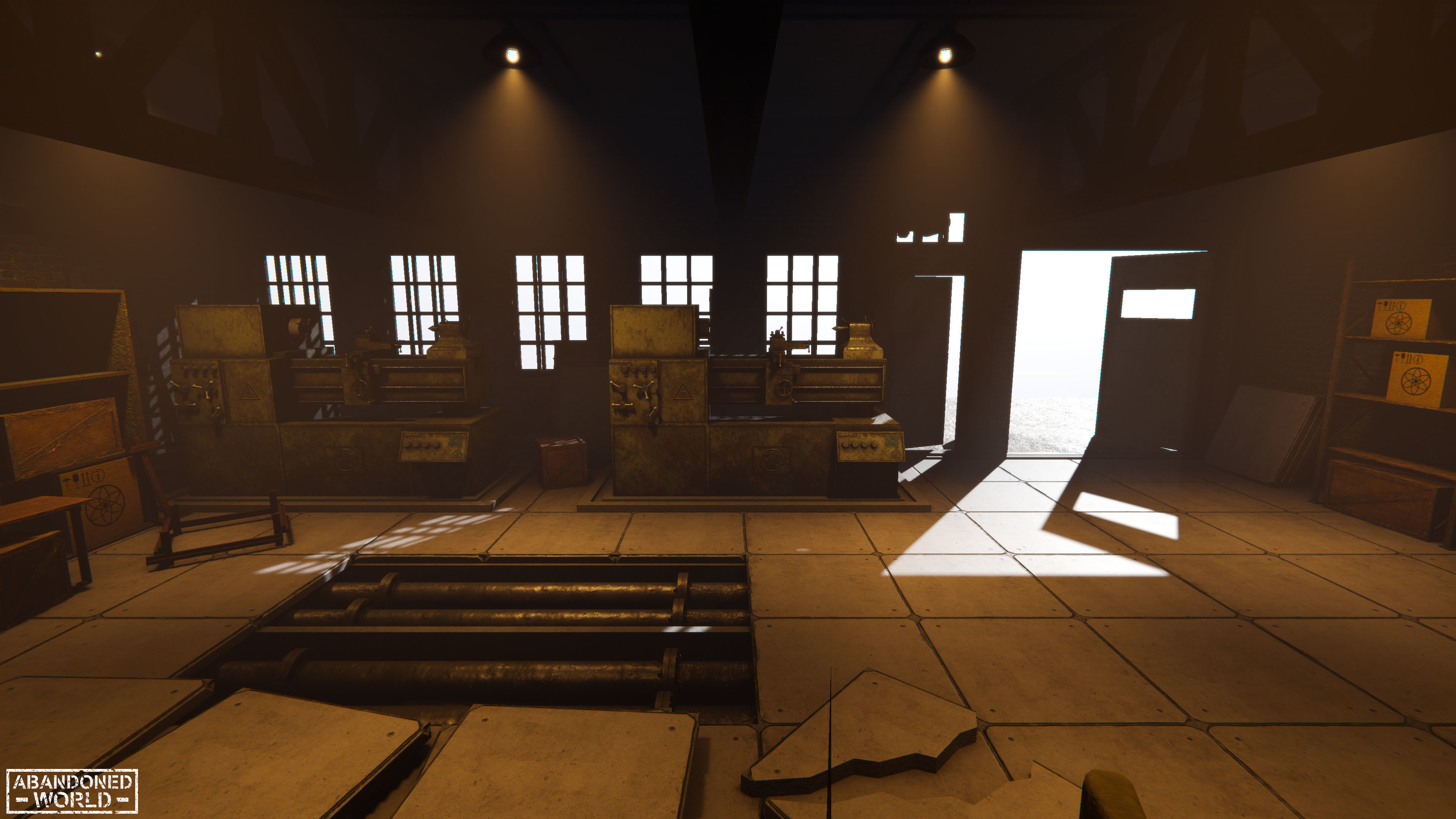 Modular Industrial Building for Unity Low-poly 3D model_13