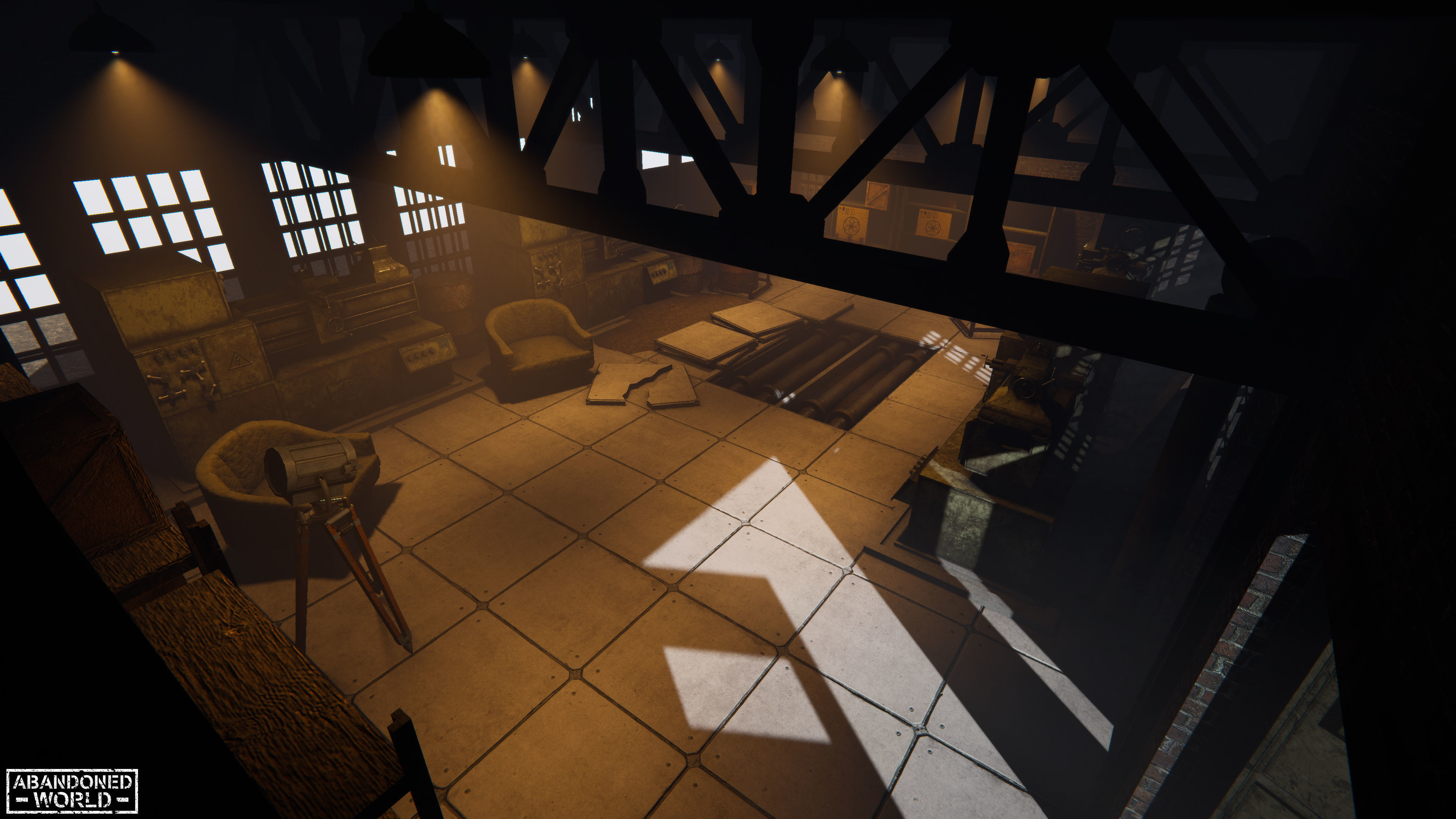 Modular Industrial Building for Unity Low-poly 3D model_11