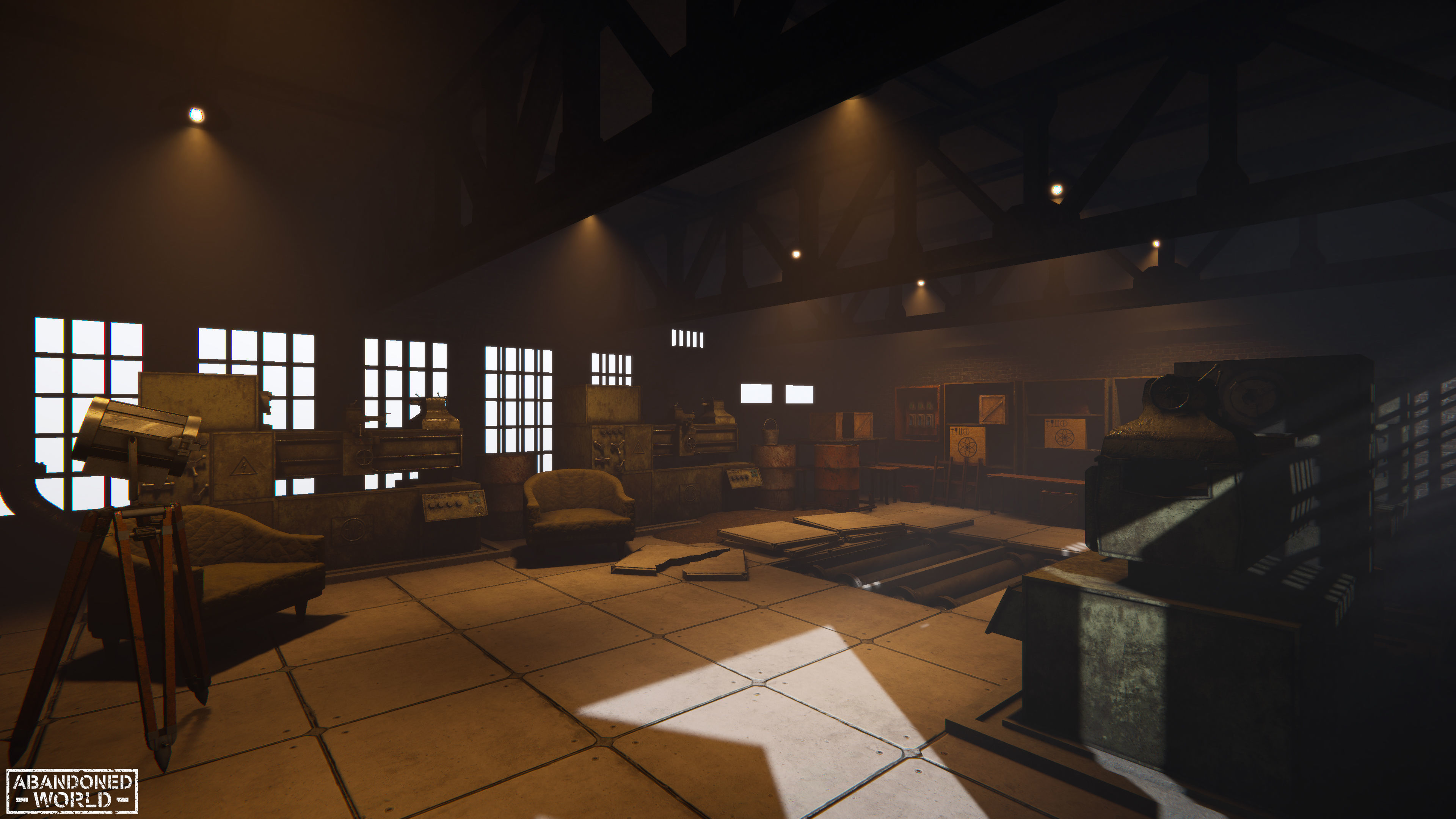 Modular Industrial Building for Unity Low-poly 3D model_1