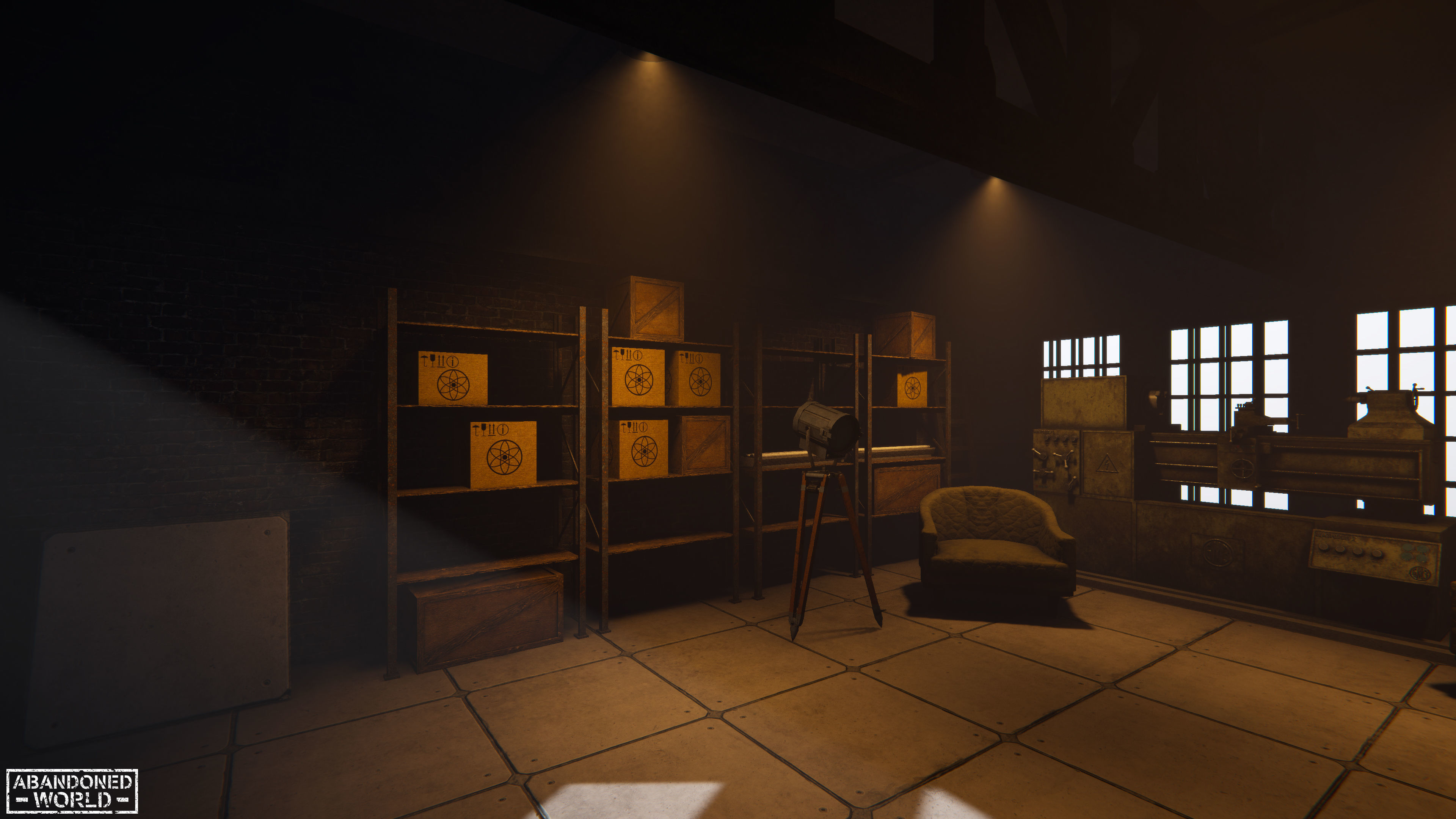 Modular Industrial Building for Unity Low-poly 3D model_4