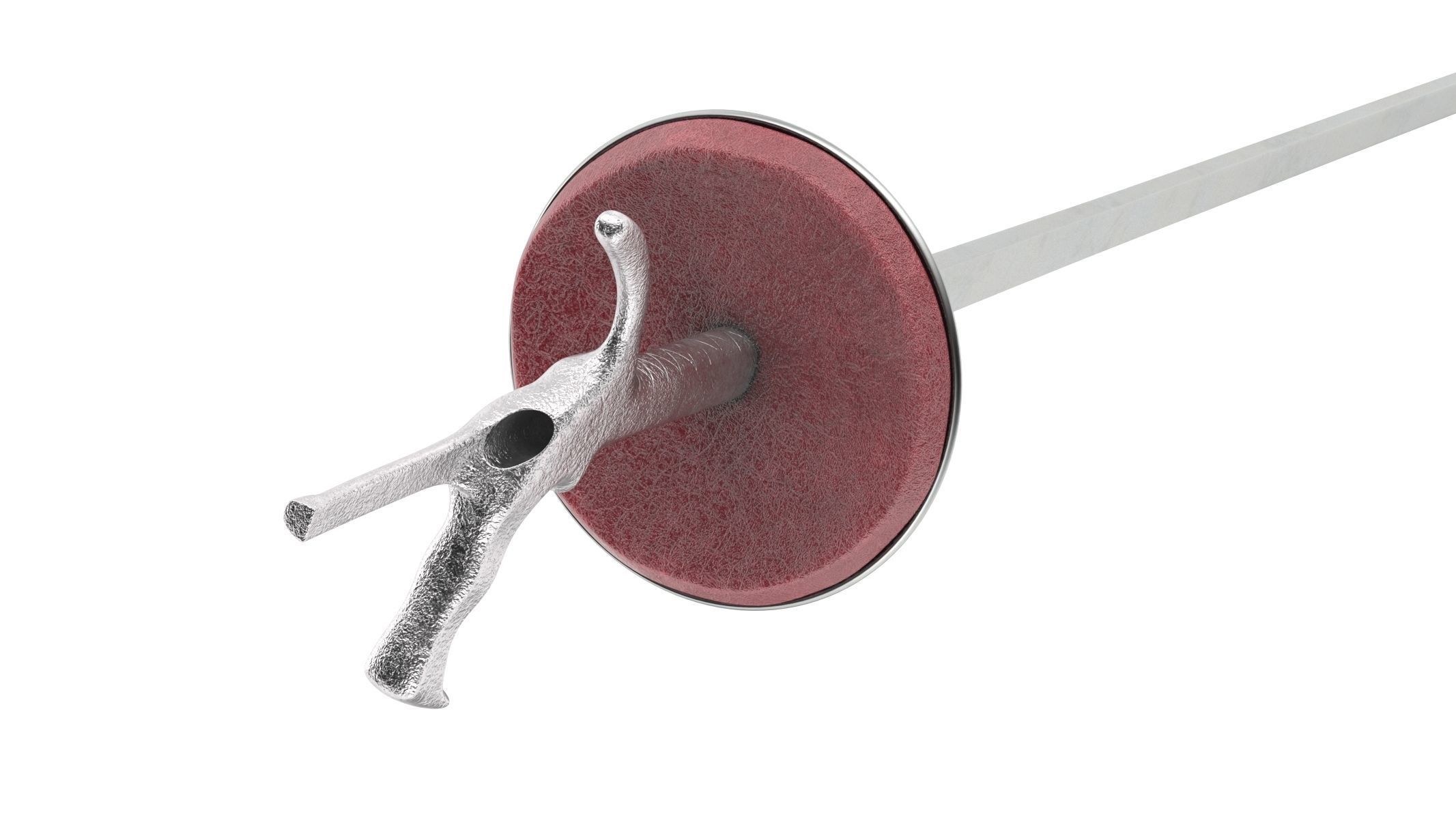 Foil Sword Low-poly 3D model_4