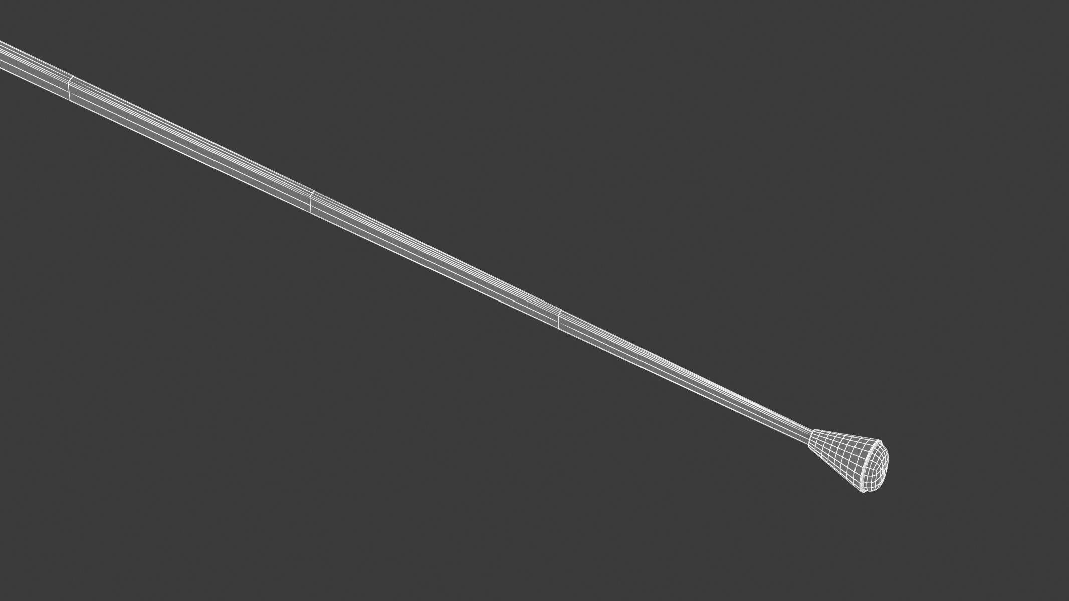 Foil Sword Low-poly 3D model_8