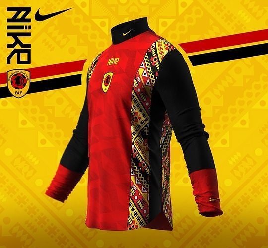 Model Zprj Nike Jersey LS Angola Edition Low-poly 3D model