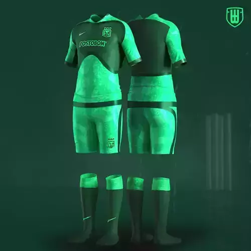 Model Jersey Nike Futurist Sportwear Atletico Nacional Low-poly 3D model